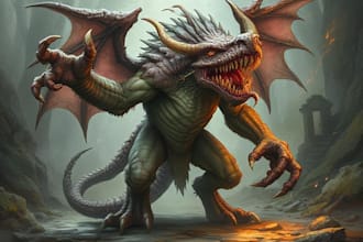 draw fantasy creatures and custom monster illustration
