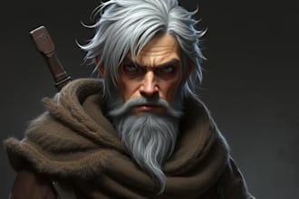 draw a realistic character concept art