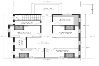 do architectural floor plans with stylish furniture layout for home or office