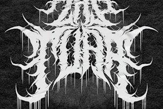 design dj, music, band, metal, edm, or custom font logo
