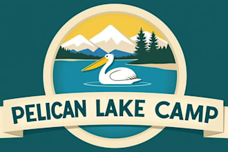 design outstanding pelican camping logo