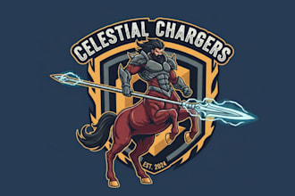 make amazing centaur mascot logo with new concepts design