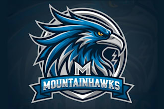create wonderful style for eagle mascot logo design service