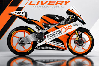 design professional motorcycle wrap and custom bike livery