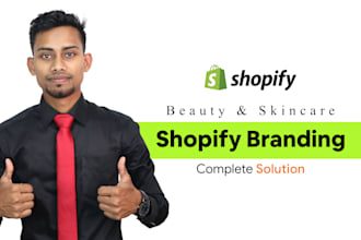 create premium beauty skincare shopify branding and logo to boost sales