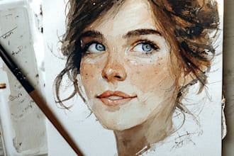 draw your wedding venue photo in watercolor illustration