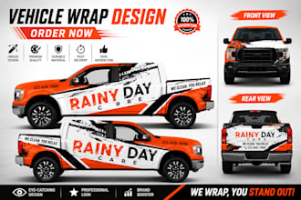 design premium high quality vehicle wrap graphics for cars, vans and trucks