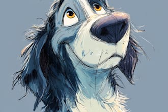 draw disney pet portrait
