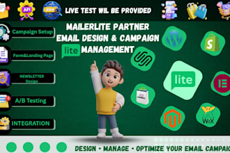 design and manage mailerlite newsletter campaigns and forms