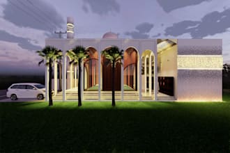 design a culturally inspired modern mosque
