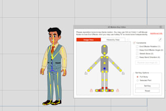 rig and animate your character in cartoon animator