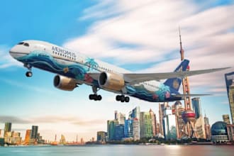 design a premium airline livery concept with high quality mockups