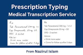 type medical prescriptions and format medical reports accurat