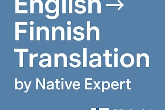 translate your text from english to finnish