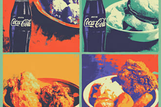design food pop art of your food pop art