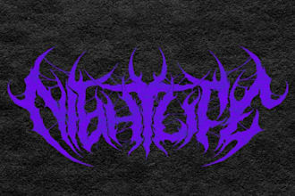 create death metal, black metal, and brutal death metal logo