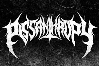 create a death metal band logo design
