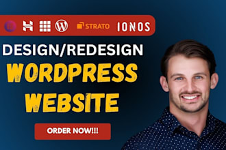 create wordpress website design, development on namecheap, godaddy, bluehost
