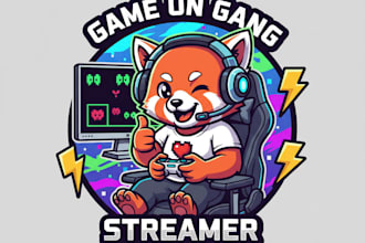 create a cartoon logo for twitch or youtube