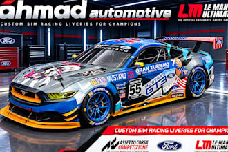 design custom iracing livery for gt3, assetto corsa, and sim racing