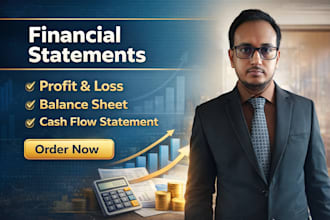 prepare balance sheet, profit and loss, cash flow statements