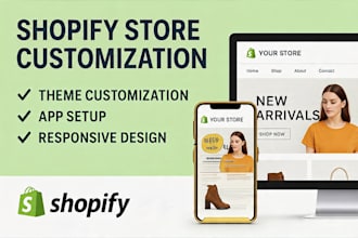 customize your shopify store, setup apps, optimize your online shop