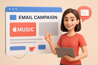 create email campaign marketing to promote apple music promotion