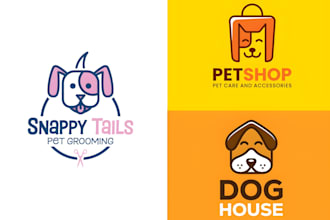 design lion tiger dog horse bear cat crow fox and all animal branding logo