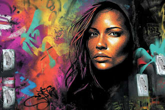 design graffiti stencil with perfect layer separation