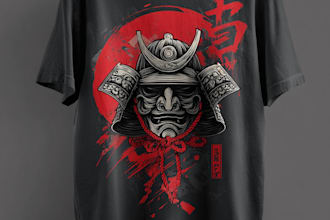 design japanese t shirt illustration