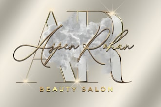 design fashion, cosmetics, feminine, beauty signature logo with branding kit