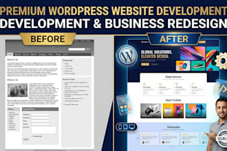 wordpress website development, design or redesign wordpress business website