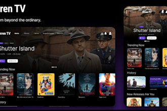 ott video streaming app for smart tv, android TV, samsung, lg webos TV, live TV