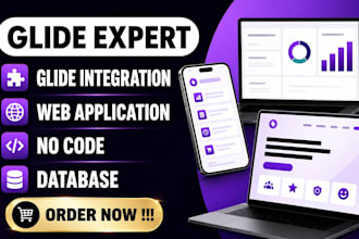 do your glide integration, web application, no code, database