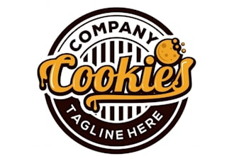 design desserts, candy, cookies drinks and juices logo