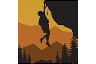 do modern hiking t shirt design