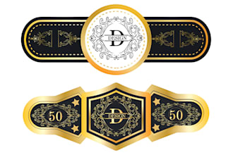 do modern cigar ring, cigar band, cigar box, cigar label, and cigar logo design