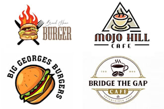 design cafe coffee shop drink bakery logo