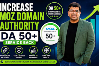 increase moz domain authority da 50 plus, service back