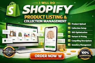 do shopify product listing and collection management