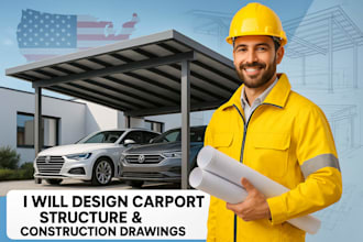 design carport structure and construction drawings