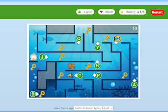 develop a gamified typing tutor app for web and mobile