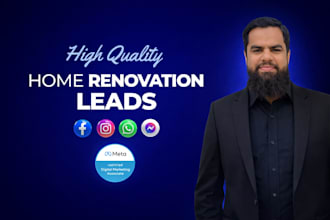 generate leads for bathroom renovation, kitchen renovation through meta