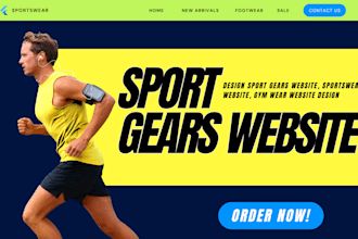 design sport gears website sports website sportswear website