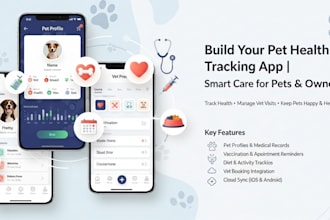 develop a pet health tracker and vet booking app
