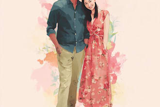 make couple portrait illustration