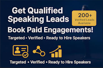 provide targeted speaking engagement leads for you
