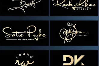 design handwritten cursive calligraphy photography signature and jewelry logo