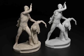 sculpt greek styled mythical statue,roman museum arts,italian classical sculpt