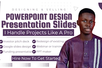 design professional powerpoint presentation investor pitch deck business slides